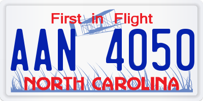 NC license plate AAN4050