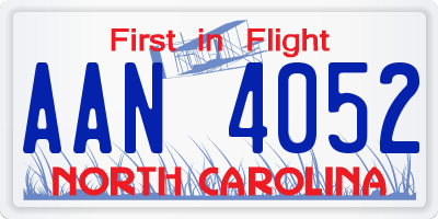 NC license plate AAN4052