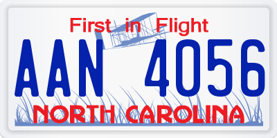 NC license plate AAN4056