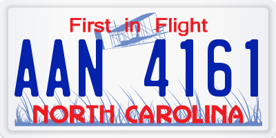 NC license plate AAN4161