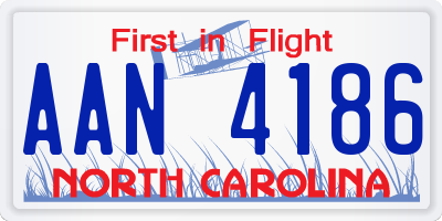 NC license plate AAN4186