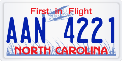NC license plate AAN4221