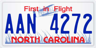 NC license plate AAN4272