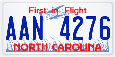 NC license plate AAN4276