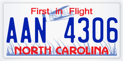 NC license plate AAN4306