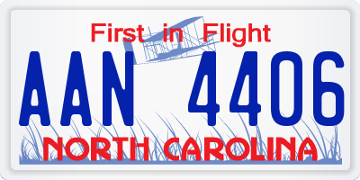 NC license plate AAN4406