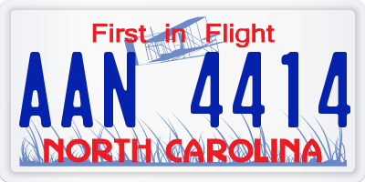 NC license plate AAN4414