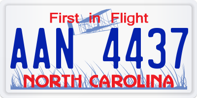 NC license plate AAN4437