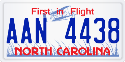 NC license plate AAN4438