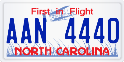 NC license plate AAN4440