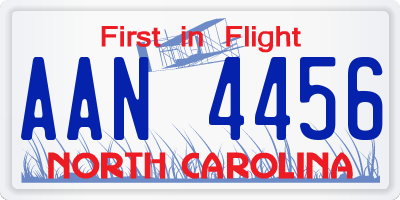 NC license plate AAN4456