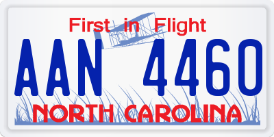 NC license plate AAN4460