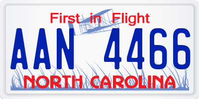 NC license plate AAN4466