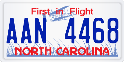 NC license plate AAN4468