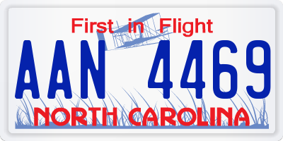 NC license plate AAN4469