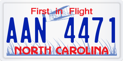 NC license plate AAN4471