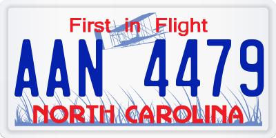 NC license plate AAN4479