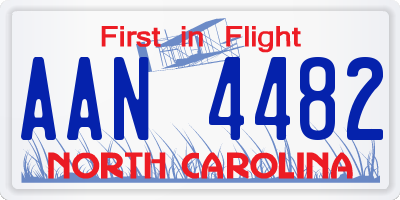 NC license plate AAN4482