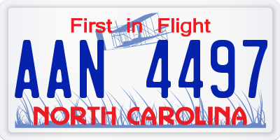 NC license plate AAN4497