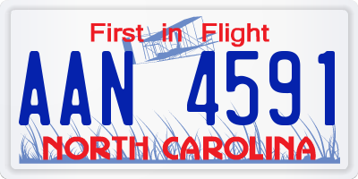 NC license plate AAN4591