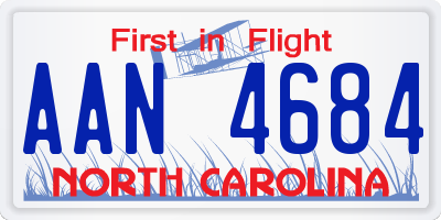 NC license plate AAN4684