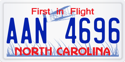 NC license plate AAN4696