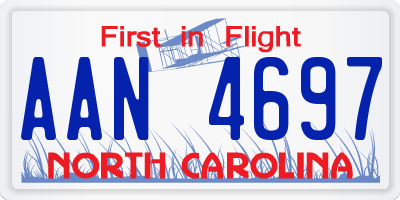 NC license plate AAN4697