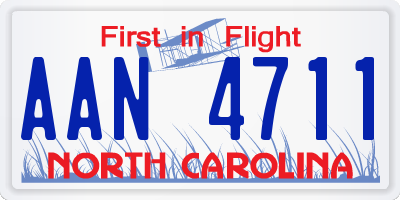 NC license plate AAN4711