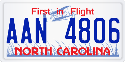NC license plate AAN4806
