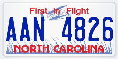 NC license plate AAN4826