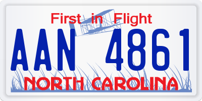 NC license plate AAN4861