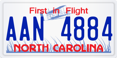 NC license plate AAN4884