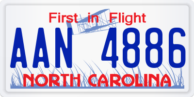 NC license plate AAN4886