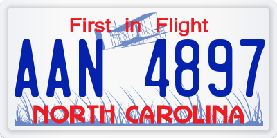 NC license plate AAN4897