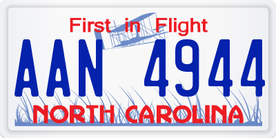 NC license plate AAN4944