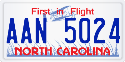 NC license plate AAN5024