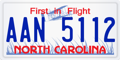 NC license plate AAN5112
