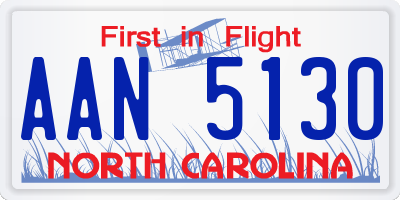 NC license plate AAN5130
