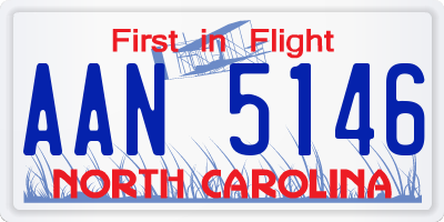NC license plate AAN5146