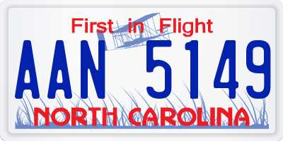 NC license plate AAN5149
