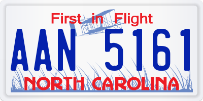 NC license plate AAN5161
