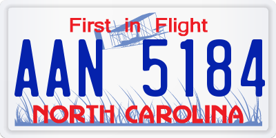 NC license plate AAN5184