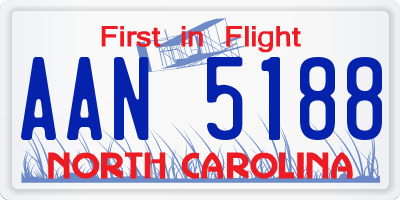 NC license plate AAN5188