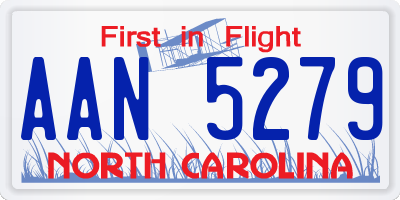 NC license plate AAN5279