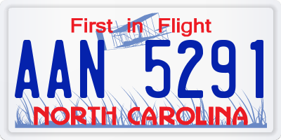 NC license plate AAN5291