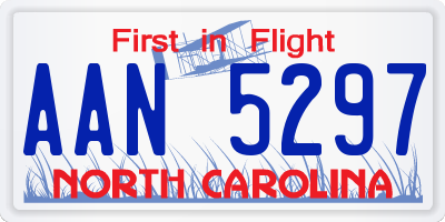 NC license plate AAN5297