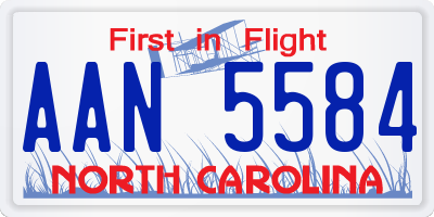 NC license plate AAN5584