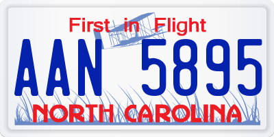 NC license plate AAN5895