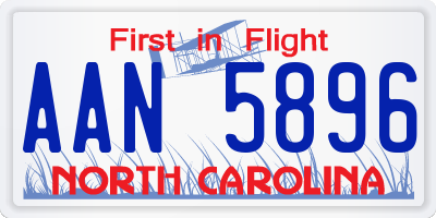 NC license plate AAN5896