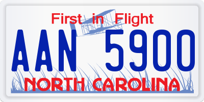 NC license plate AAN5900